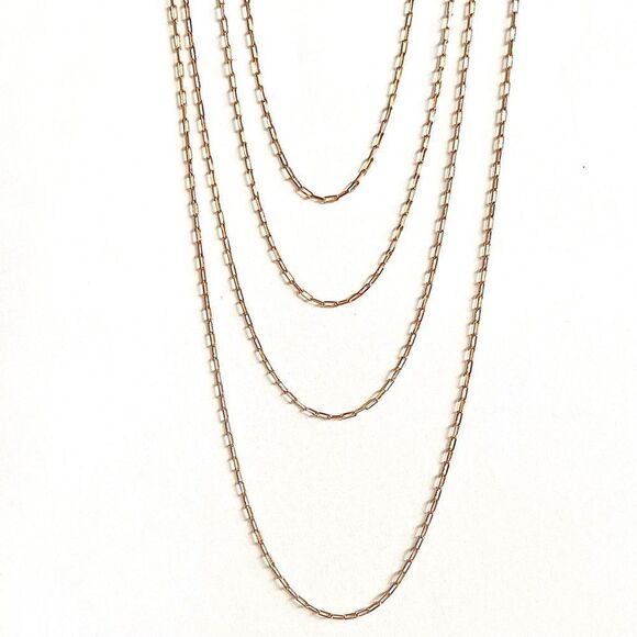Paperclip Chain necklace 14k solid gold Necklace 20” inches perfect gift - Picture 15 of 15